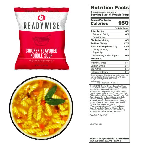 ReadyWise Food Supply | Frysetørret mad | Måltidspakke | 6580g