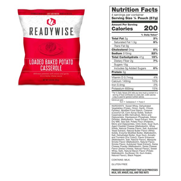 ReadyWise Food Supply | Frysetørret mad | Måltidspakke | 6580g