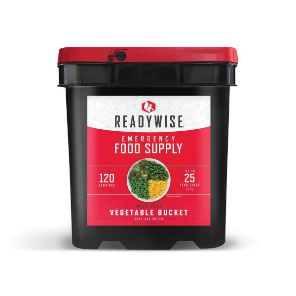 ReadyWise frysetørret grøntsagsbøtte | Frysetørret mad | Måltidspakke | 926g