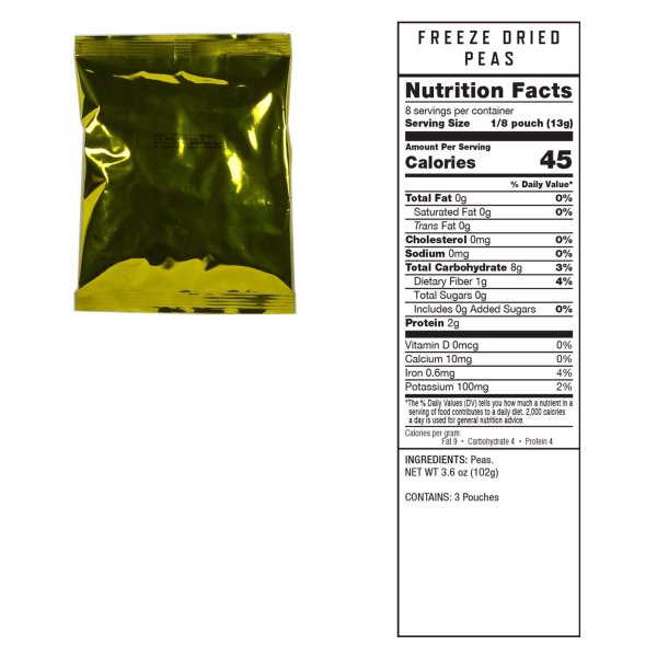 ReadyWise frysetørret grøntsagsbøtte | Frysetørret mad | Måltidspakke | 926g