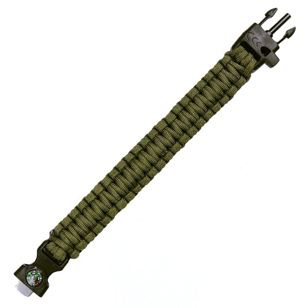 Paracord overlevelseskompas 8 tommer Grøn
