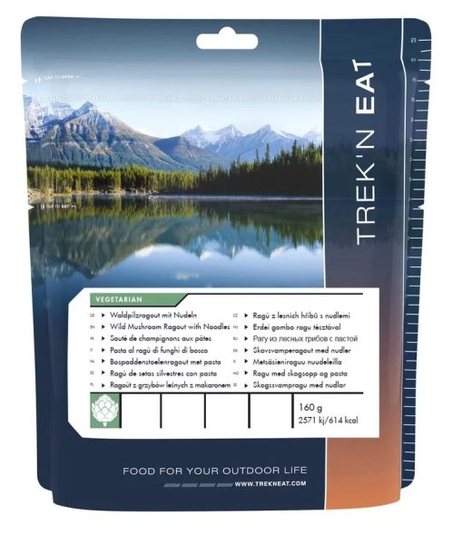 Trek`n Eat | Ragout af vilde svampe med nudler | Frysetørret mad | 160g