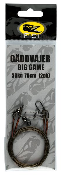 Geddetråd 30 kg BIG GAME 70 cm (2-pak)