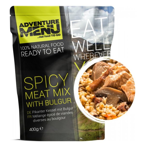 Adventure Menu | Spicy meat mix with bulgur | MRE | 400g
