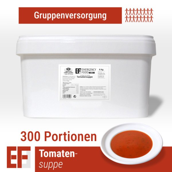 Convar Emergency Food | Tomatsuppe | Frysetørret mad | Måltidspakke | 6000g