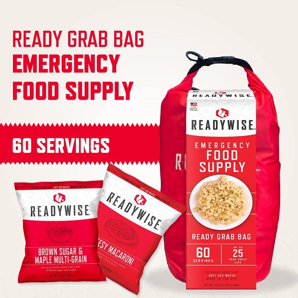 ReadyWise 60 Serving Drybag | Frysetørret mad | Måltidspakke | 3360g