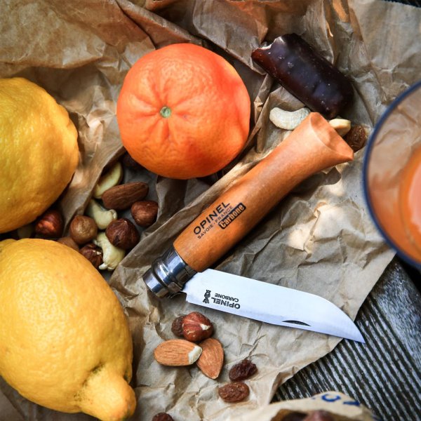 Opinel No 08 foldekniv i kulstofstål