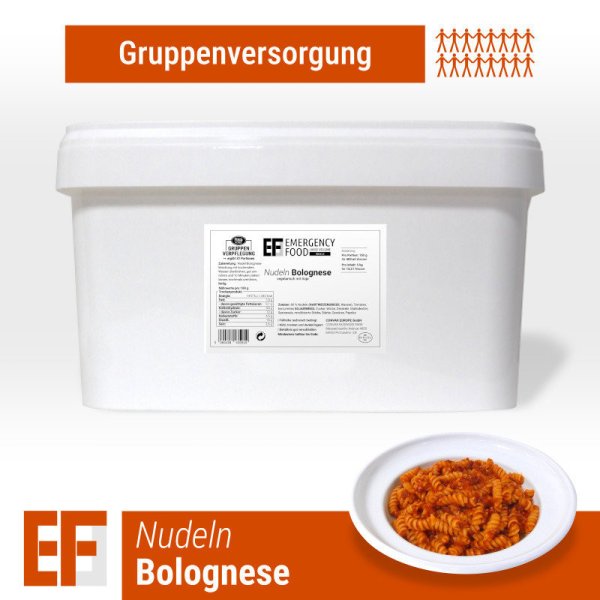 Convar Emergency Food | Pasta Bolognese | Frysetørret mad | Måltidspakke | 3750g
