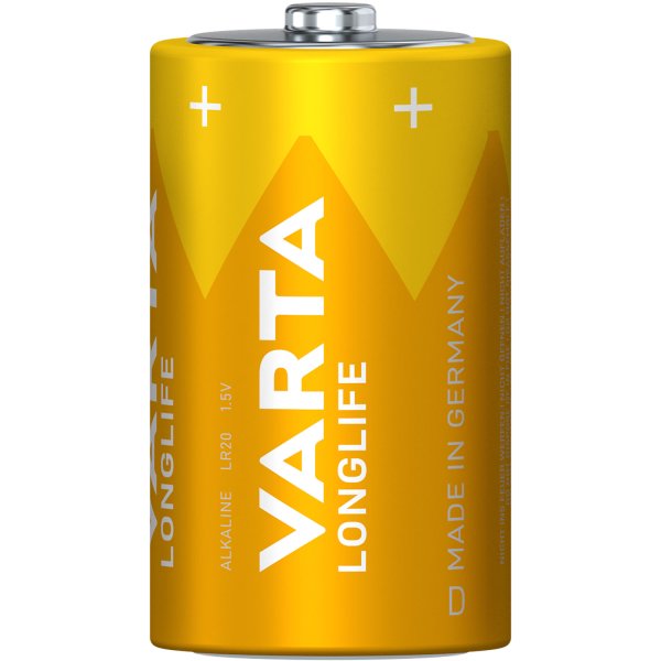 Varta Longlife D-batteri i 2-pak
