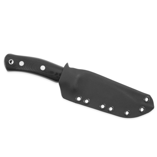 Casström No.10 svensk skovkniv, sort micarta, rustfri, Kydex