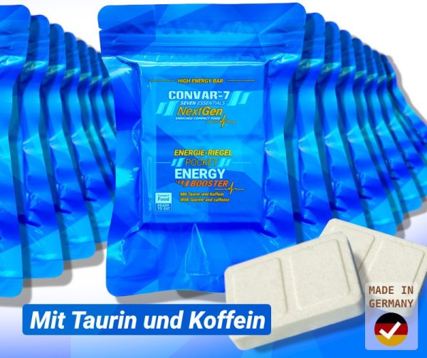 Convar Emergency Food | NextGen Energy Bar Pocket Energy Booster 10 års holdbarhed | 120g