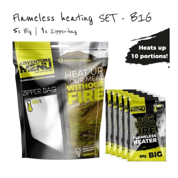Adventure Menu – Lynlåspose og 5 varmeelementer à 60 g