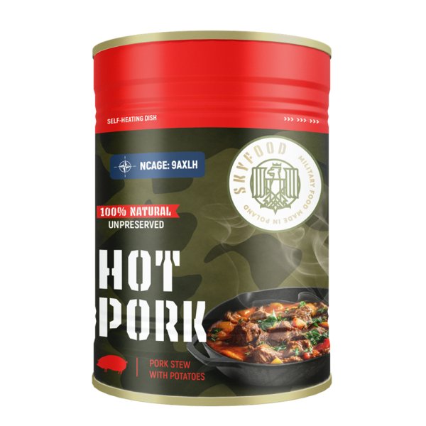 Sky Food | Hot Pork Selvopvarmende Dåse | MRE | 400g