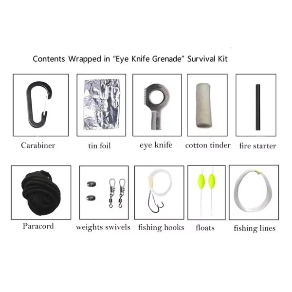 Overlevelsessæt Eye Knife Grenade