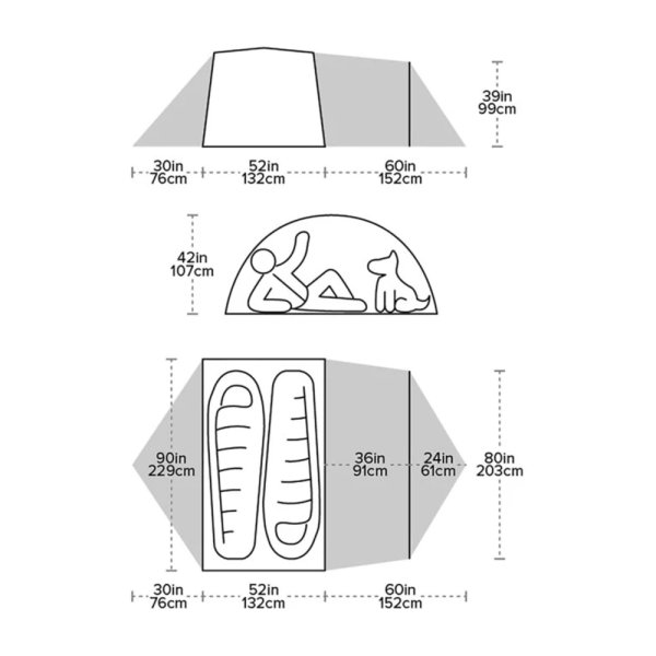 Big Agnes Blacktail Hotel 2 Olive/Chinois Green | Telt | 2 personer