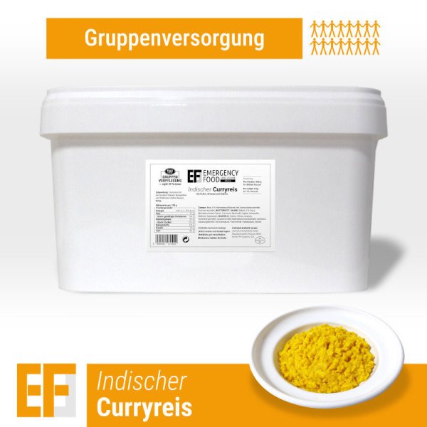 Convar Emergency Food | Indian Curry Chicken | Frysetørret mad | Måltidspakke | 5000g