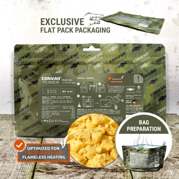 Convar Emergency Food | Røræg | Frysetørret mad | 80g