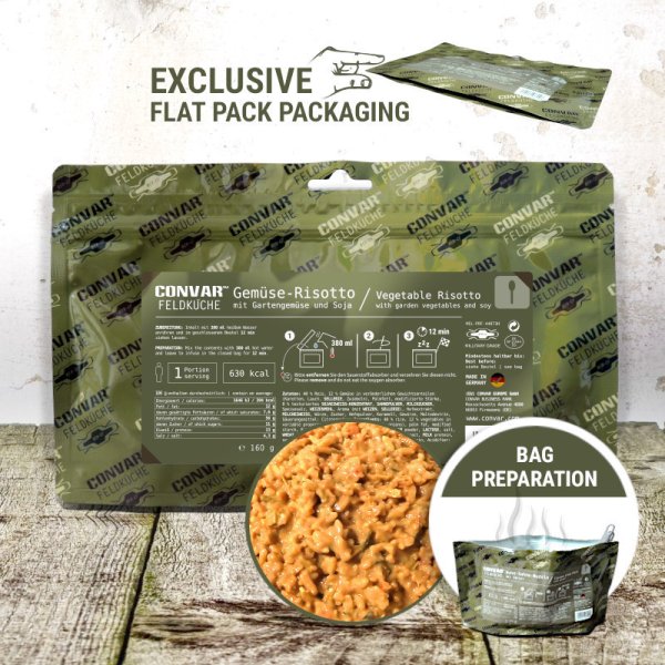 Convar Emergency Food | Vegetable Risotto | Frysetørret mad | 160g