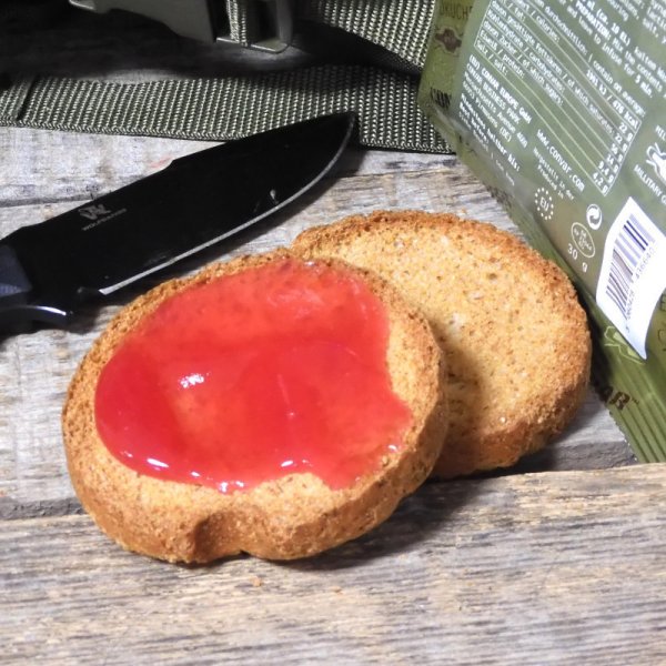 Convar Emergency Food | Strawberry Jam 35g 10 års holdbarhed | Hæfteklammer | 35g