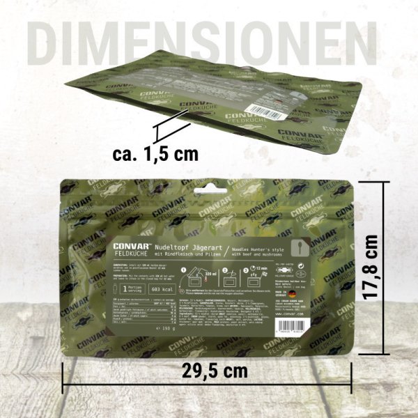 Convar Emergency Food | Kartoffelgryde | Frysetørret mad | 100g