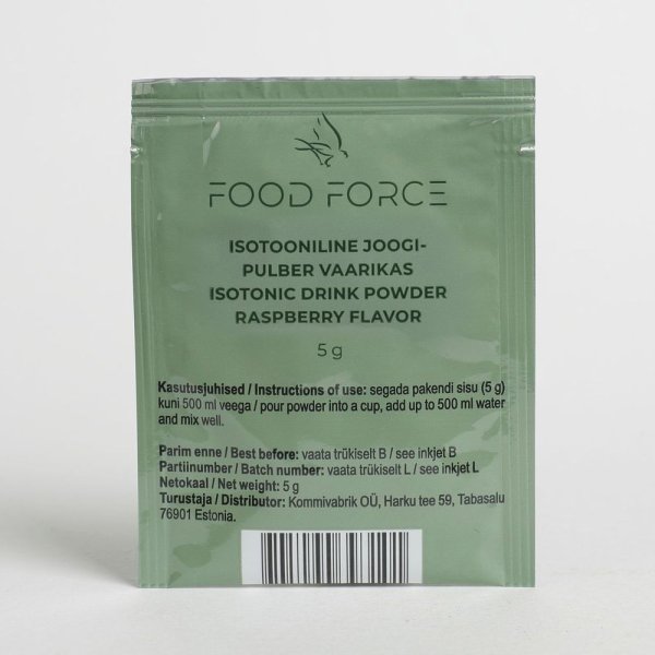 Food Force | isotonisk drikkepulver hindbær