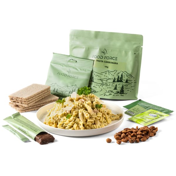 Food Force | Pasta Carbonara hovedret | Frysetørret mad | 307 g