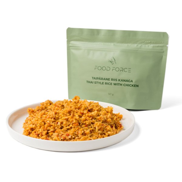 Food Force | Thai Style Ris med Kylling | Frysetørret mad | 147g