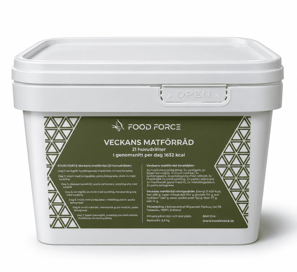 Food Force | One Week Bucket | Frysetørret mad