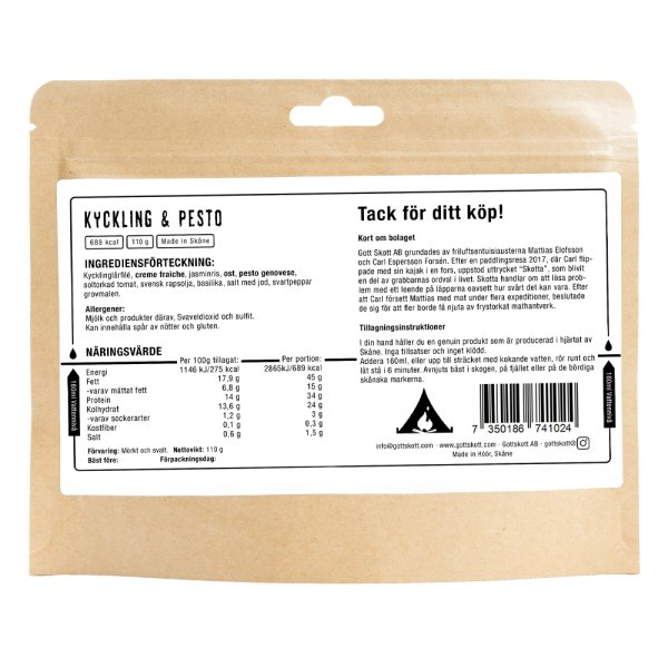 Gott Skott | Kylling og pesto | Udendørs mad | 110g