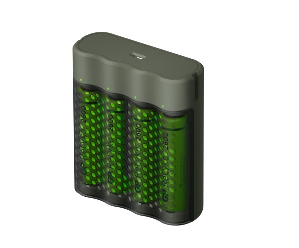 GP ReCyko batterioplader | Inklusive batterier