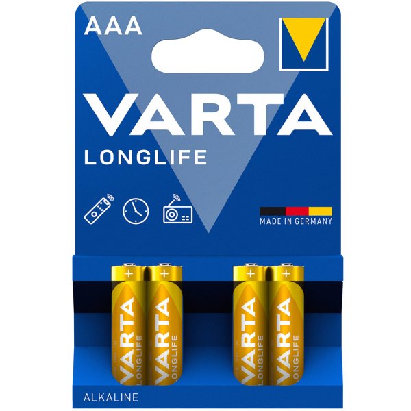 Varta Longlife AAA-batteri i 4-pak