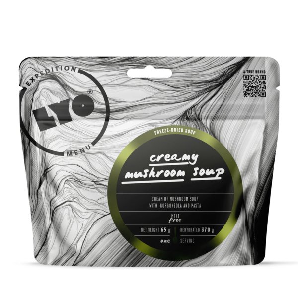 LyoFood | Cream of mushroom soup with Gorgonzola and pasta | Frysetørret mad | 65g