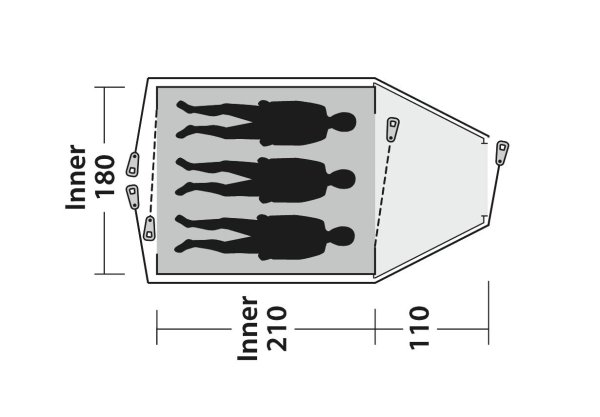 Outwell Cloud 3 | Telt | 3 personer