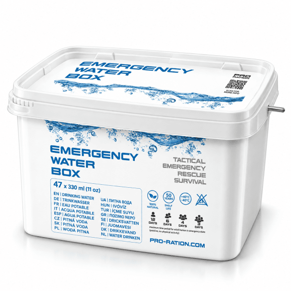 Pro Ration | Nødvandskasse | 50 års holdbarhed | 15500g