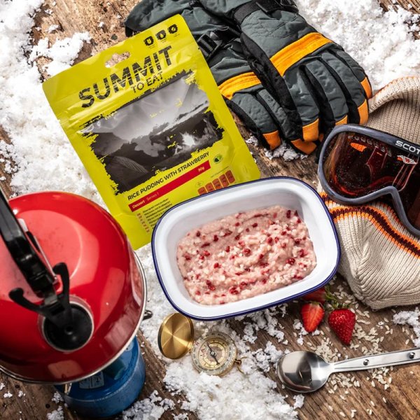 Summit To Eat Rispudding med jordbær | Frysetørret mad | 90g